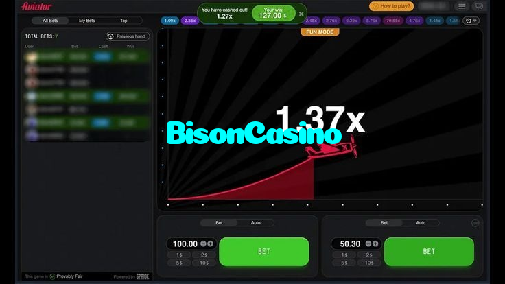 BisonCasino casino presented on mobile device in Pakistan with slots and live games